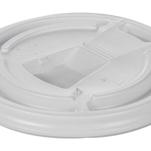 DT8 Lid Tear Back Drink Thru Vio 8 oz , White