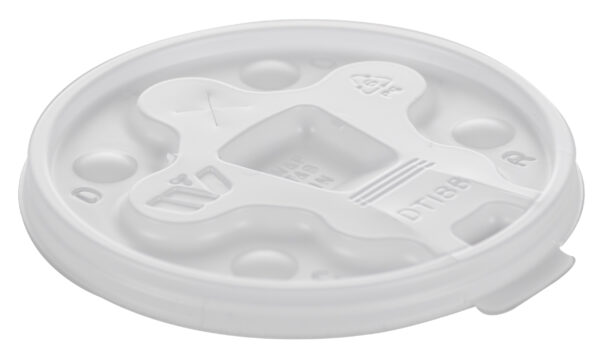 DT18B Lid Tear Back Drink Thru Vio 12 - 24 oz , White