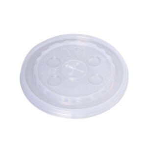 L18CS Lid Straw Slotted Vio 12 - 24 oz , Clear