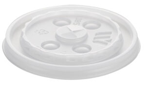 L18S Lid Straw Slotted Vio 12 - 24 oz , Translucent