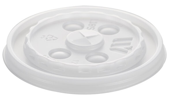 L18S Lid Straw Slotted Vio 12 - 24 oz , Translucent