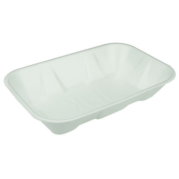 #10K White Foam Supermarket Tray 10.625" x 6.875" x 2.205"