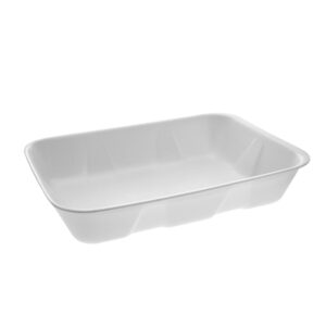 #20K White Foam Supermarket Tray 12" x 8.75" x 2.4"