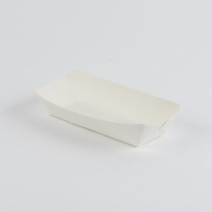 Hot Dog Tray w/ Glued End 5.25" , White