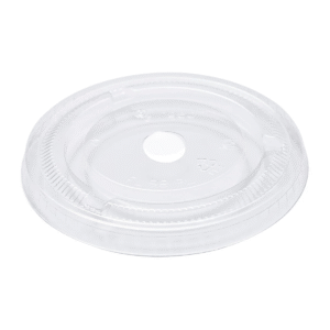 12 - 24 oz Clear CPLA Flat Compostable Lid