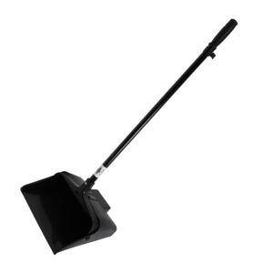 Lobby Dust Pan w/ 36" Metal Handle Black