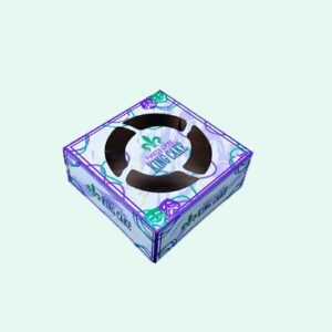6" x 6" x 2.5" King Cake Box Mardi Gras