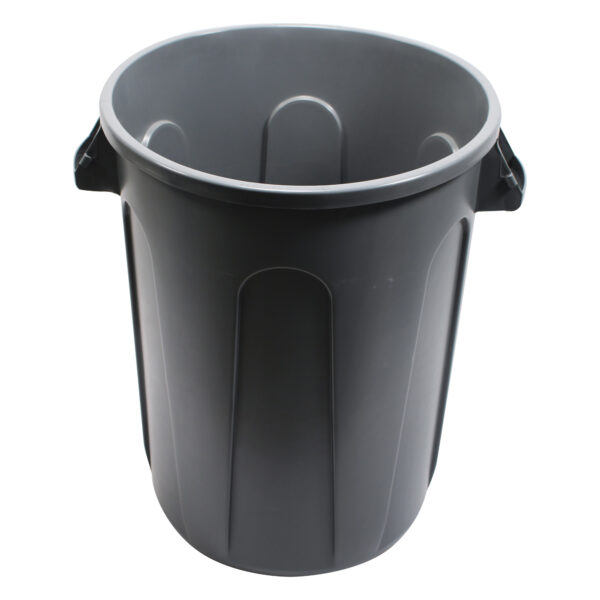 Round Waste Receptacle 44 Gallon , Gray