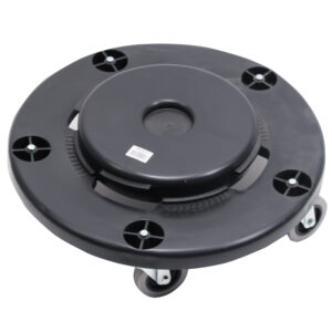 Universal Dolly for 32, 44, 55 Gal For Round Waste Receptacles , Black