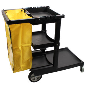 Janitor Cart 3 Shelf , Black
