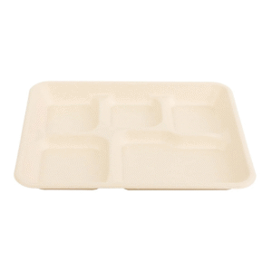 5 Compartment Value Tray Natural , Molded Fiber , No PFAS