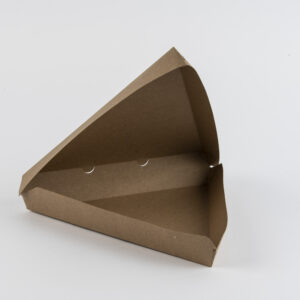 Pizza Slice Clamshell Hinged 9" x 9.375" x 1.5" , Kraft