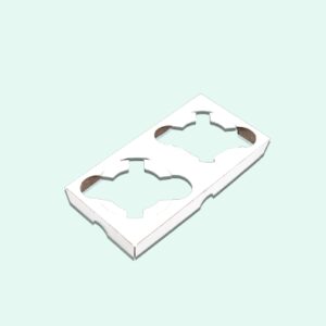 2 Count Cupcake Insert White/Kraft , 7.88" x 3.88" x 0.88"