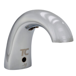 Oneshot Foam Dispenser , Touch Free Polished Chrome Metal , Low Profile