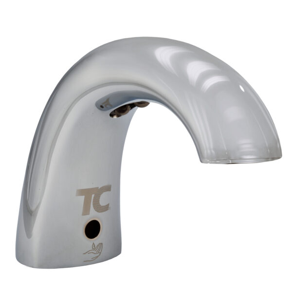 Oneshot Foam Dispenser , Touch Free Polished Chrome Metal , Low Profile