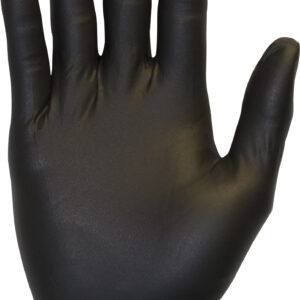 Nitrile Exam Gloves Powder Free Heavy Weight , Black , Large