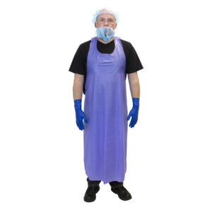 Vinyl Aprons Blue , Die Cut , 35" x 45" , 6 Mil