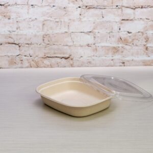 ChampWare Molded Fiber Rect. Bowl Natural , 32 oz , Heavy Weight
