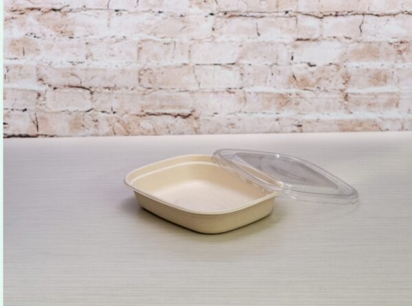 ChampWare Molded Fiber Rect. Bowl Natural , 32 oz , Heavy Weight