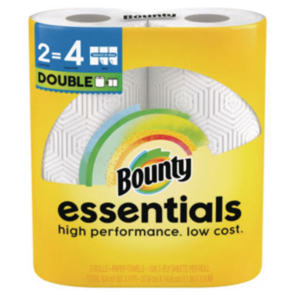 Bounty Essentials Paper Towels 108 Sheets per Double Roll , White