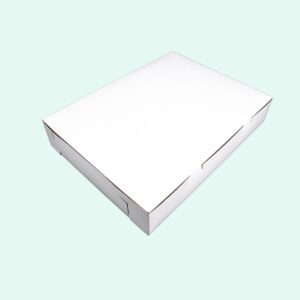 15" x 11.188" x 2.75" Bakery Box White & Kraft, Paperboard, Premium