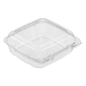Hinged Utility Medium Clamshell Clear 8" x 8" OPS