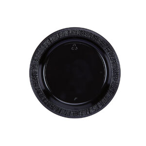 Avalon Plate 6" , Black Polystyrene