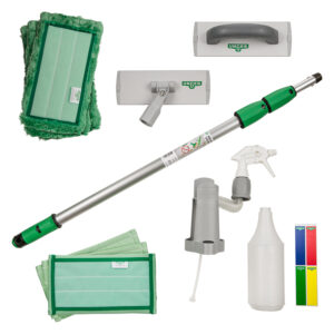 SpeedClean Window Cleaning Kit Gray/Green Microfiber/Aluminum
