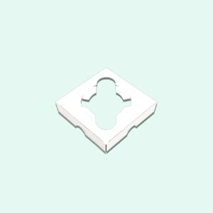 1 Count Jumbo Cupcake Insert White/Kraft 4.38" x 4.38" x 0.88"