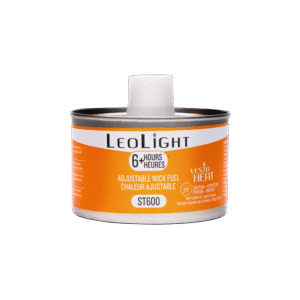LeoLight 6 Hour Vesta Heat Orange Stem Top Wick Chafing Fuel