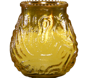LeoLight Glass Filled Lowboys Amber Candles , 3.25" x 3.5"