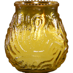 LeoLight Glass Filled Lowboys Amber Candles , 3.25" x 3.5"