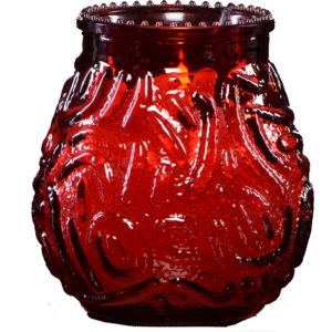 LeoLight Glass Filled Lowboys Red Candles , 3.25" x 3.25"