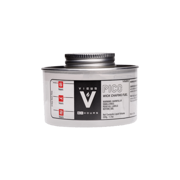 LeoLight 6 Hour View Clear Can Screw Top Wick Chafing Fuel , Black