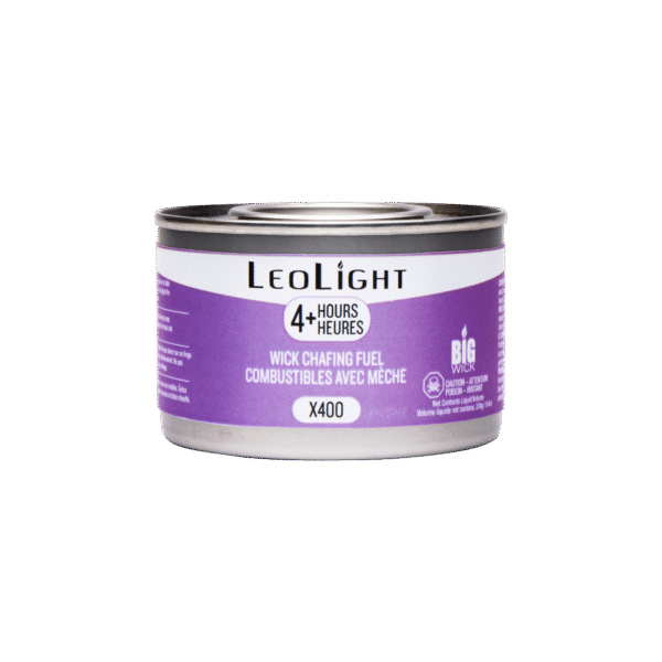LeoLight 4 Hour Big Wick Pop Top Chafing Fuel Purple 3.38" x 2.17"