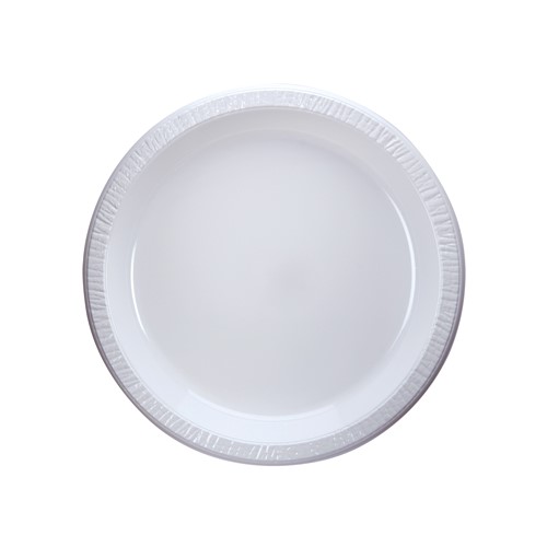 Avalon Plate 9 inch, White, Poly