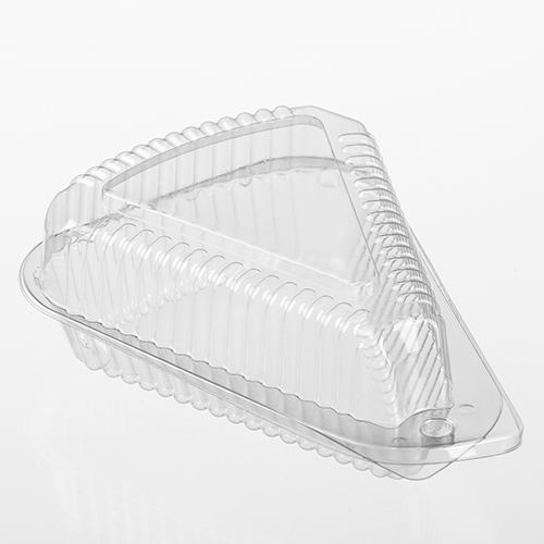 Pie Slice Shallow Container Clear 4.93" x 6.66" x 2.38" OPS