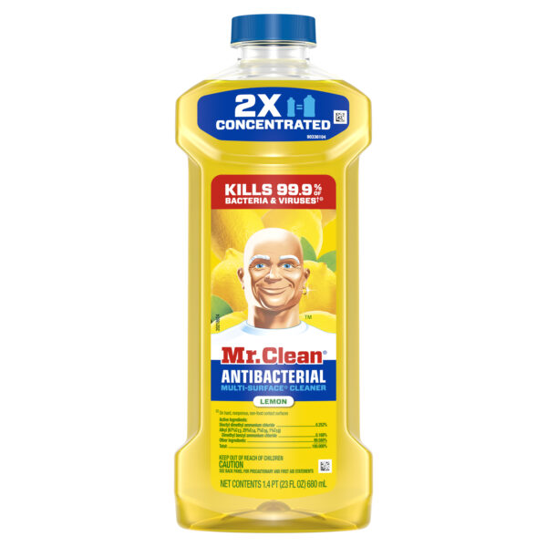 Mr.Clean Antibacterial Liquids 23 oz, Lemon, 680 Ml