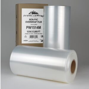 Inter Gauge Non-PVC Overwrap Film 15 Mic, Clear, 18" X 5000'