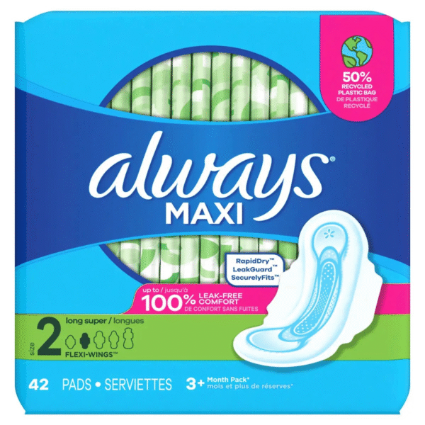 Always Maxi Pads 42 ct, Soft, 2.7 X