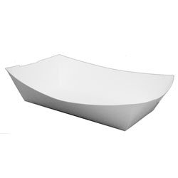1LB White Food Tray Poly lined