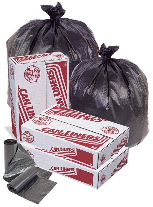 43x48 22 mic Black Hi-D Coreless Can Liner