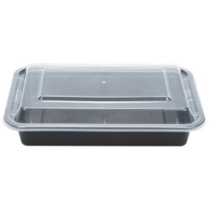 8x6x1.5 Microwaveable Container Black Base  Combo Pack