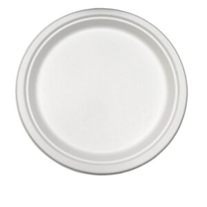 6" Heavy Weight Plate Natural White Bagasse