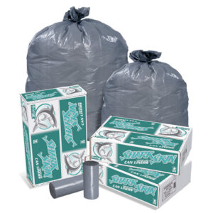 29x45 X-Heavy Gray Shark Skin Coreless Can Liner