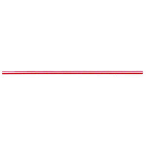 5" Cocktail Straw Red w/ White Stripe Unwrapped