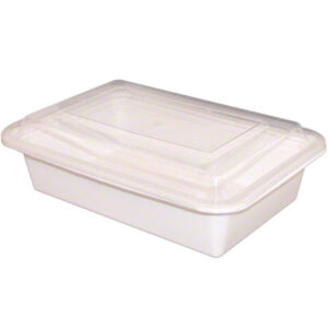 8x6x2 Microwaveable Container White Base Combo Pack