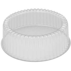 10" Black Cake Base with 3.5" Dome PETE Plastic - fits 9" Cake
