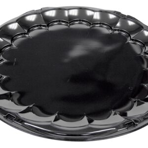 18" Black Plastic Flat Tray