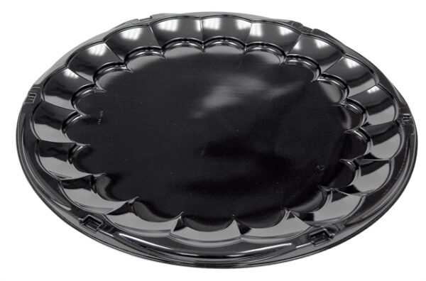 18" Black Plastic Flat Tray